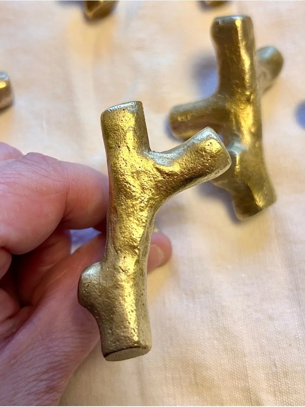 Michael Aram Gold Branch Twig Drawer Cabinet Pulls - Picture 5 of 5